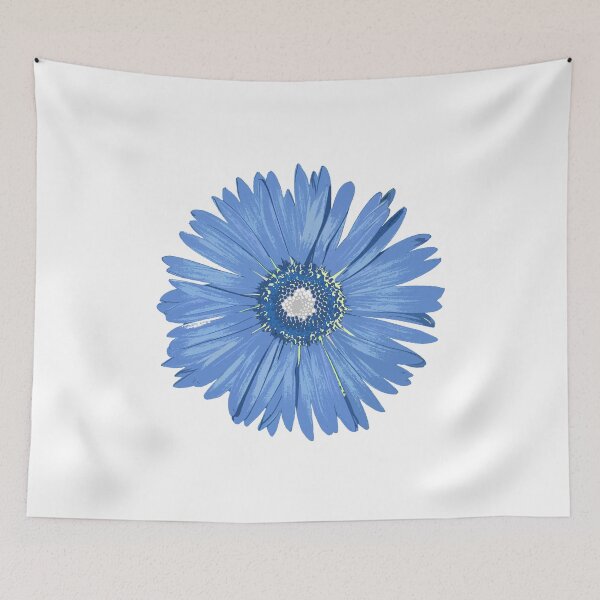 Item preview, Blue And White Daisy Flower Botanical Floral Pop Art designed and sold by Sharon Cummings Art.