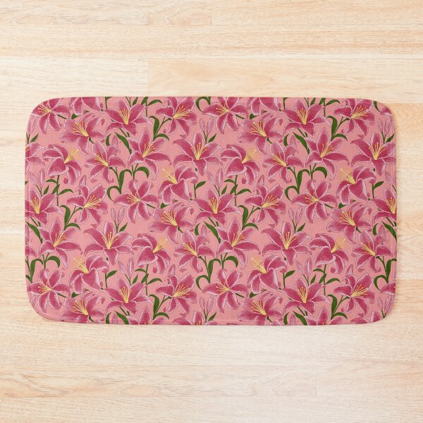 Item preview, L Luxurious Soft Pink Stargazer Lily Floral Vivid Petals On Rose Pink designed and sold by DropRomance.