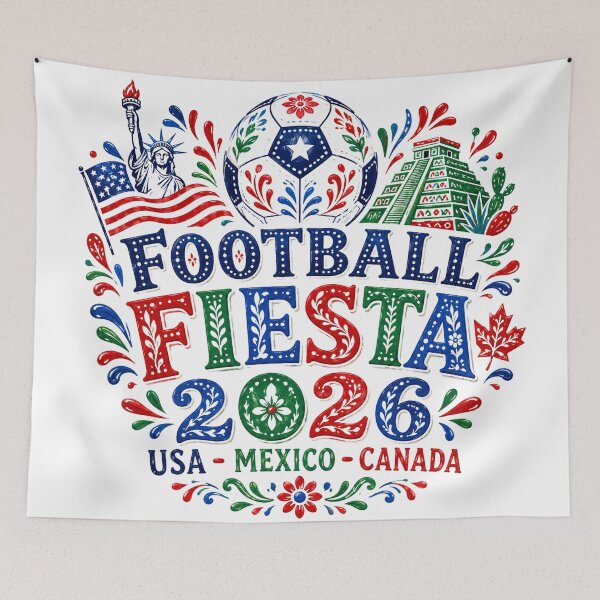 Item preview, Football Fiesta 2026 USA Mexico Canada Soccer Art designed and sold by emaga.