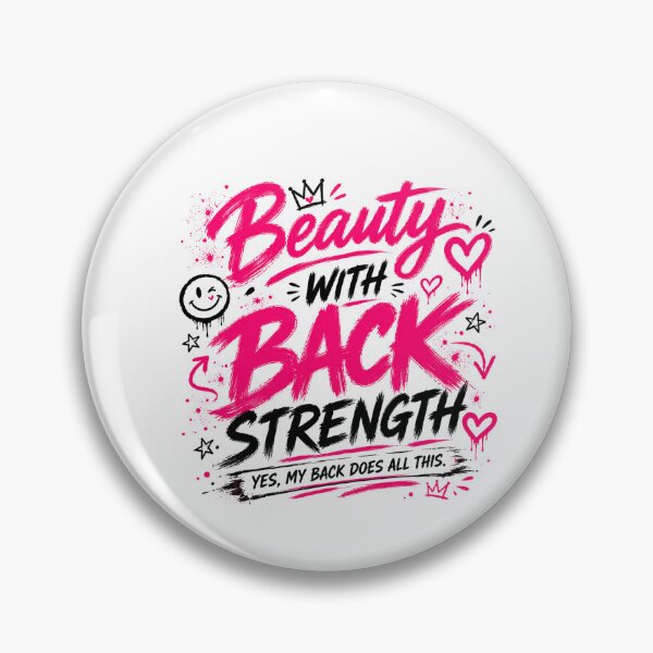 Item preview, Beauty With Back Strength Funny Gym Shirt designed and sold by StoryInCode.