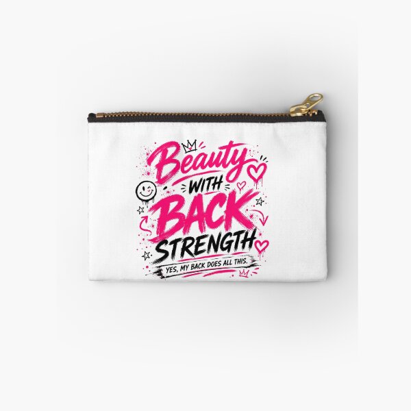 Item preview, Beauty With Back Strength Funny Gym Shirt designed and sold by StoryInCode.