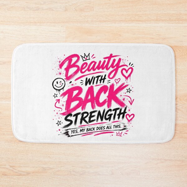Item preview, Beauty With Back Strength Funny Gym Shirt designed and sold by StoryInCode.