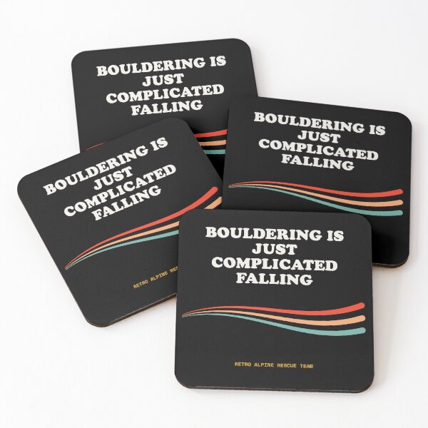 Item preview, Bouldering Is Just Complicated Falling Funny Climber Joke Retro designed and sold by SlothcoreVibes.