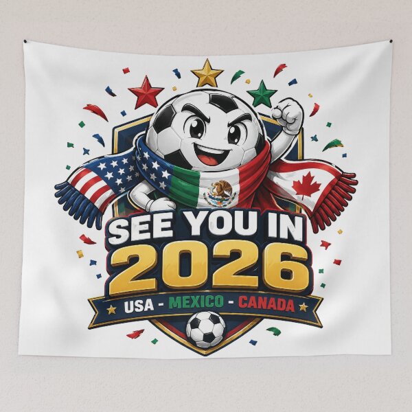 Item preview, See You in 2026 - North America Soccer Mascot designed and sold by Emaga Digital Studio.