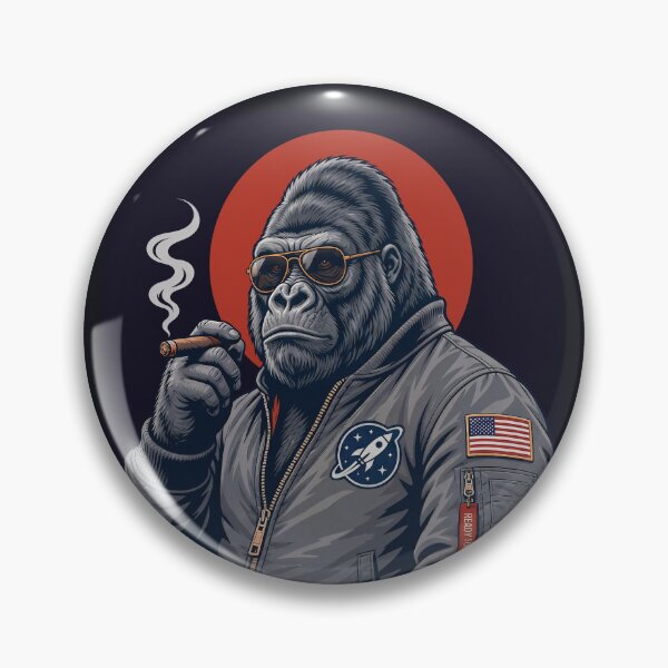 Item preview, Space Boss Gorilla - Cool NASA Astronaut Gorilla with Cigar Funny Space Lover Design designed and sold by Project X Design.