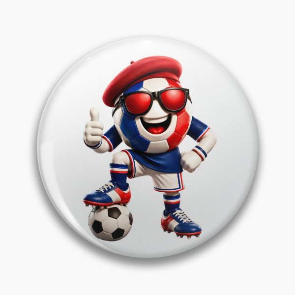 Item preview, France Soccer Mascot Funny Football Cartoon Graphic designed and sold by ArtSpark Studio.