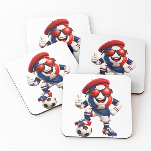 Item preview, France Soccer Mascot Funny Football Cartoon Graphic designed and sold by ArtSpark Studio.