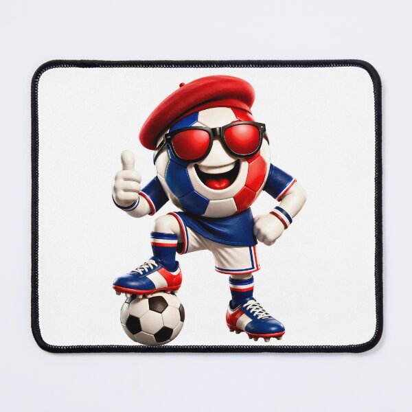 Item preview, France Soccer Mascot Funny Football Cartoon Graphic designed and sold by ArtSpark Studio.
