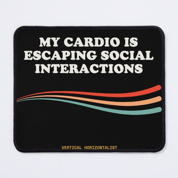 Item preview, My Cardio Is Escaping Social Interactions Funny Outdoor Retro designed and sold by SlothcoreVibes.