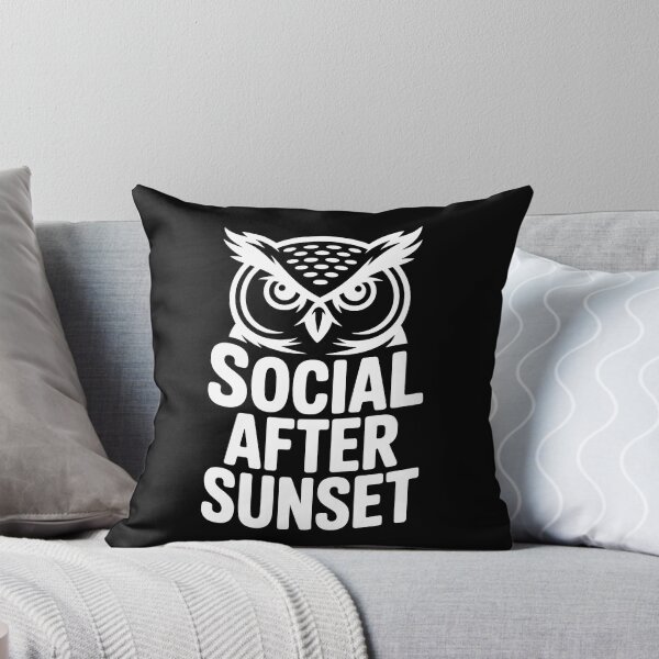 Item preview, Social After Sunset Night Owl Ambivert Mood Quote designed and sold by NaturEdeN.