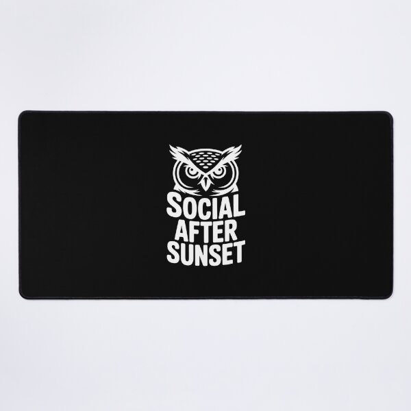 Item preview, Social After Sunset Night Owl Ambivert Mood Quote designed and sold by NaturEdeN.