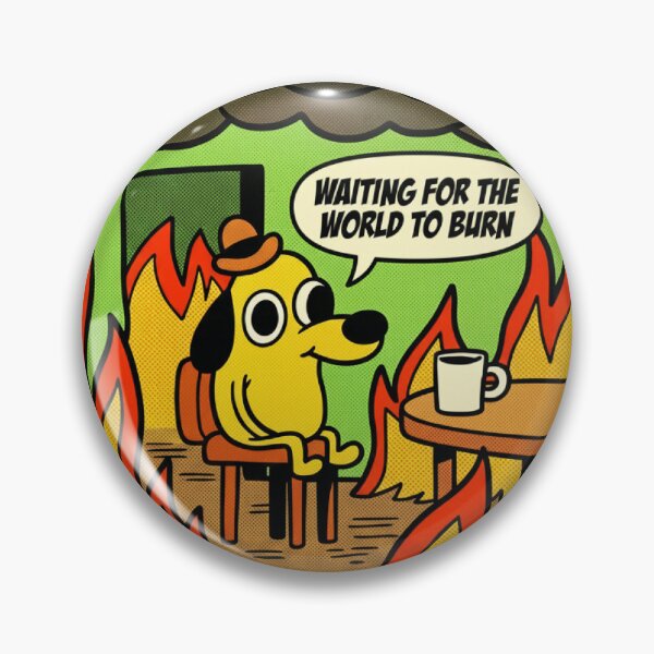 Item preview, Waiting for the World to Burn - This is Fine Pop Art Comic designed and sold by PixelsTelas.