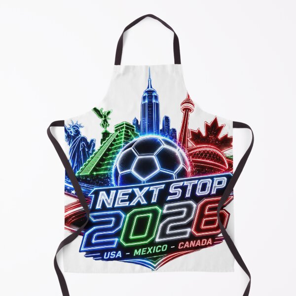 Item preview, Next Stop 2026 - Neon North America Soccer Emblem designed and sold by Emaga Digital Studio.