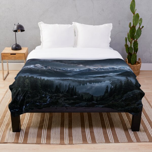 Item preview, Milky Way Over Alpine Peaks and Misty Lake designed and sold by Quiet life.