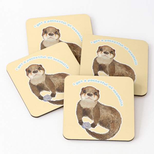 Item preview, Kelpie the Otter's got a Pocketful of Seashells designed and sold by Blackberries & Moss.