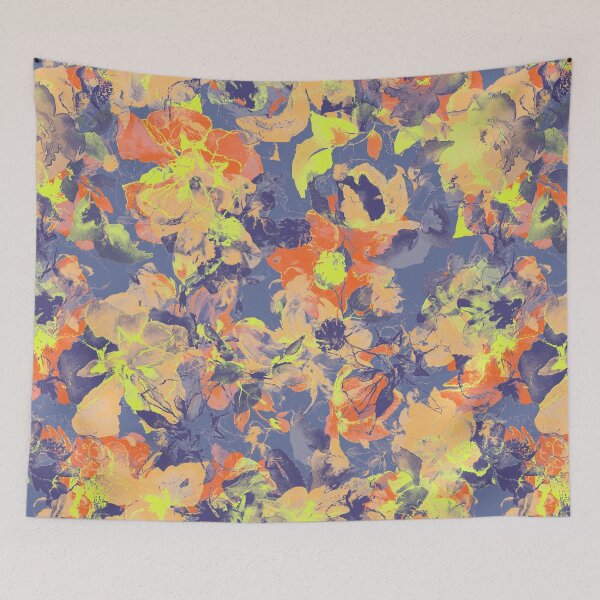 Item preview, Abstract Vibrant Floral Watercolor Fusion Pattern designed and sold by cirgitstudio.