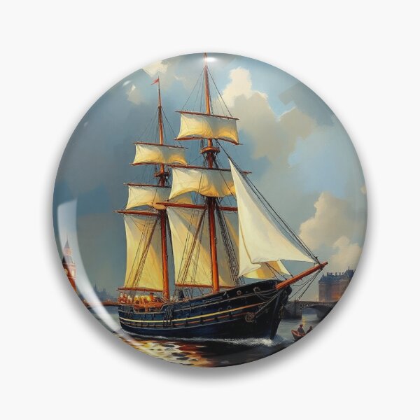 Item preview, A sailing ship on the River Thames. designed and sold by oldMastersofart.