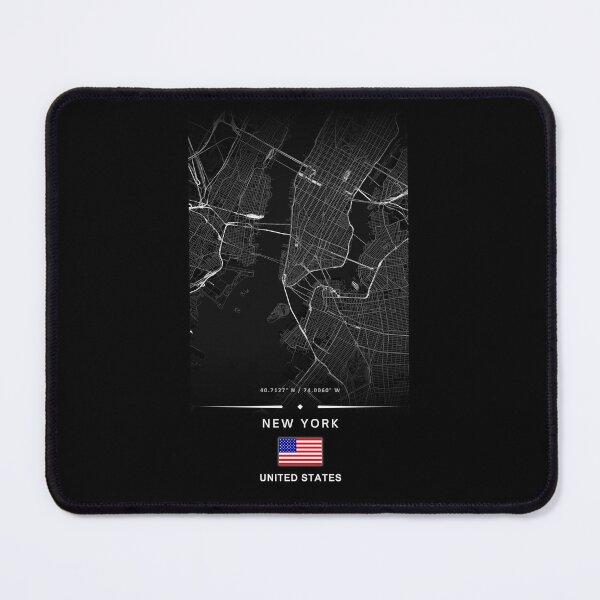 Item preview, Minimalist New York City USA Map Poster – Black and White Urban Street Art designed and sold by Psycho-Crazy.