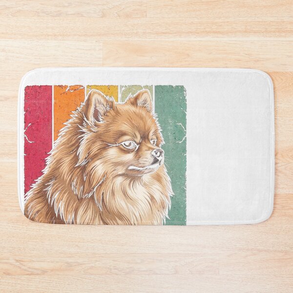 Item preview, Bombastic Side Eye Pomeranian Dog Retro Stripes designed and sold by d247.
