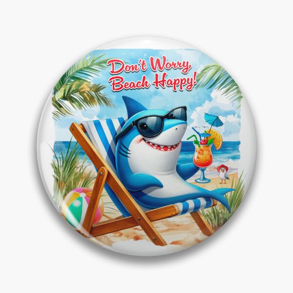 Item preview, Beach Happy Shark designed and sold by Karen Wood.