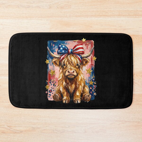 Item preview, Highland Cow Patriotic American Flag 4th Of July designed and sold by siennalabeoo.