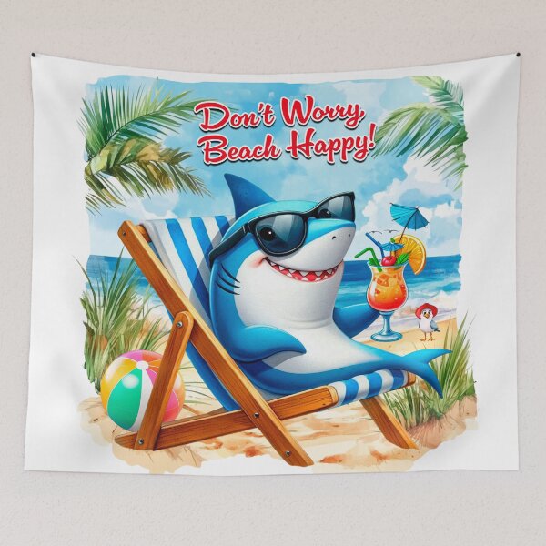 Item preview, Beach Happy Shark designed and sold by Karen Wood.