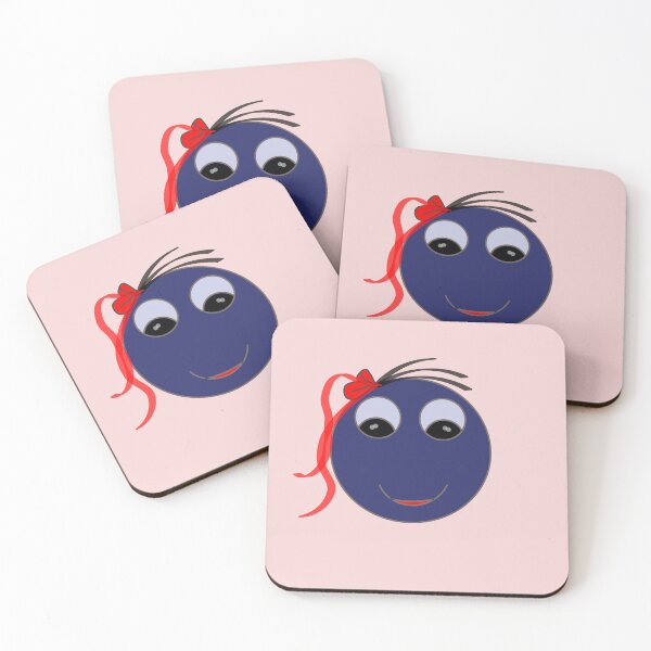 Item preview, Cute Blue Smiley Face with Red Bow designed and sold by SahmatArt.