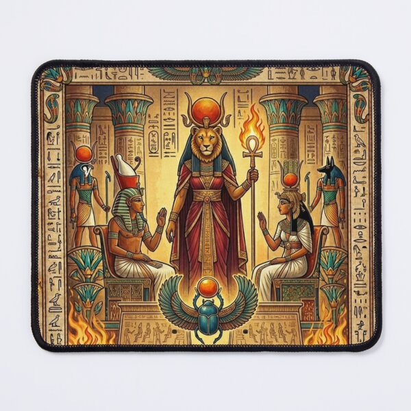 Item preview, Ancient Egyptian Mythology Papyrus Art | Sekhmet Ritual Scroll Vintage Egypt Design designed and sold by Queen Cleopatra.