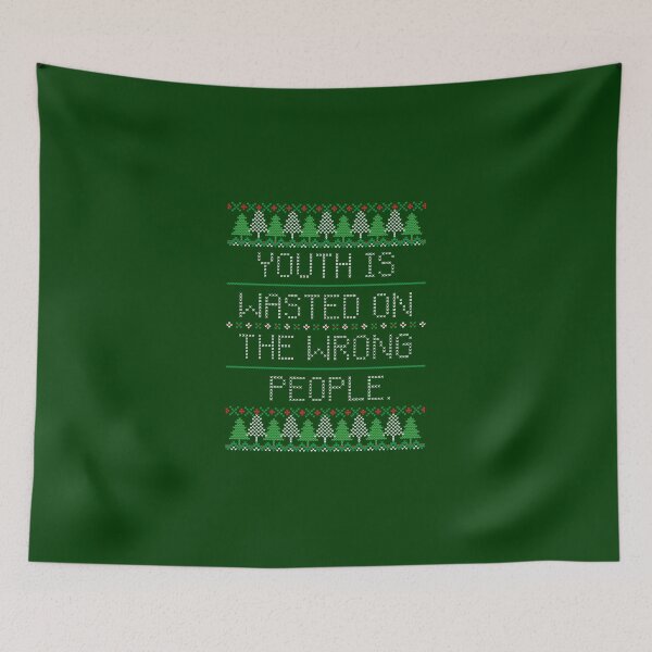 Item preview, Youth Is Wasted Ugly Christmas Sweater designed and sold by Normbot2000.