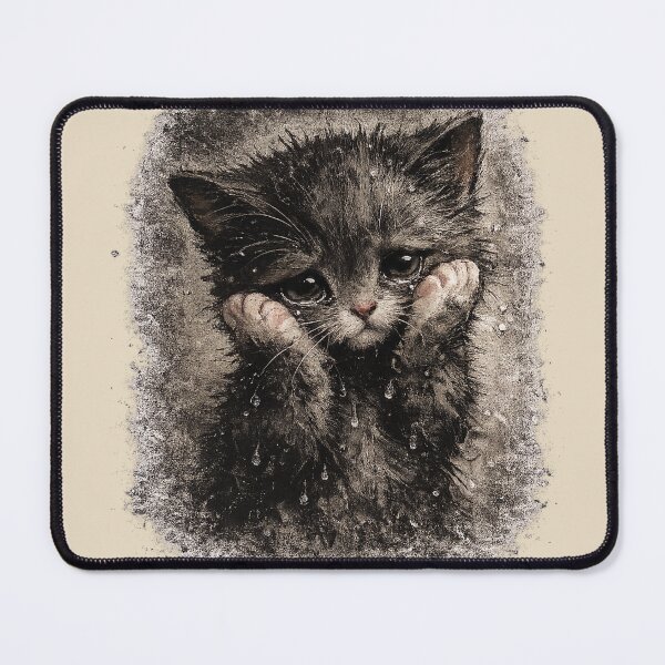 Item preview, Sad Wet Kitten Doomcore Mood designed and sold by bosamji.