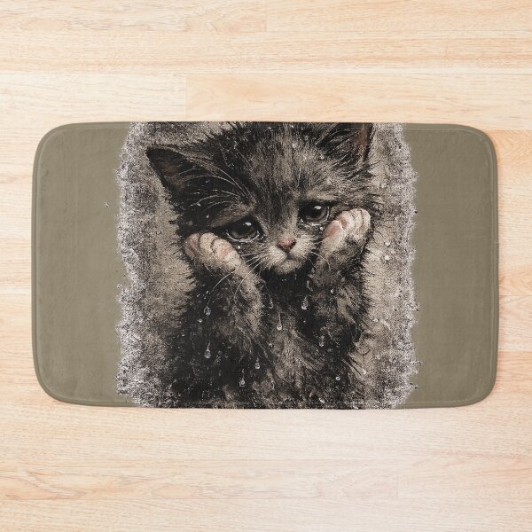 Item preview, Sad Wet Kitten Doomcore Mood designed and sold by bosamji.