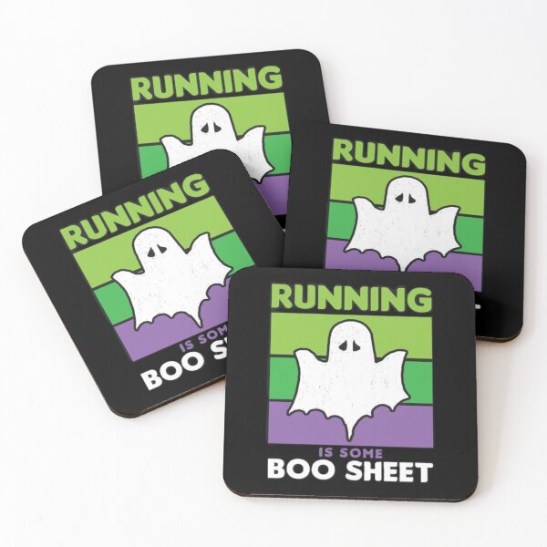 Item preview, Running Is Some Boo Sheet Funny Ghost Runner Design designed and sold by BlackBoneArt.