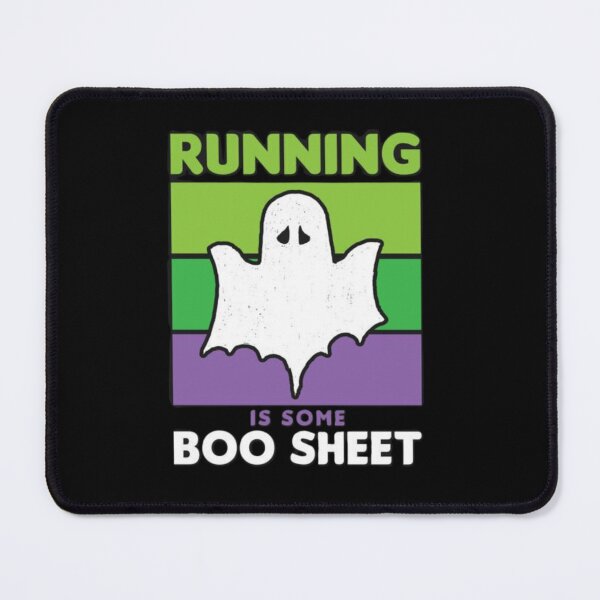 Item preview, Running Is Some Boo Sheet Funny Ghost Runner Design designed and sold by BlackBoneArt.