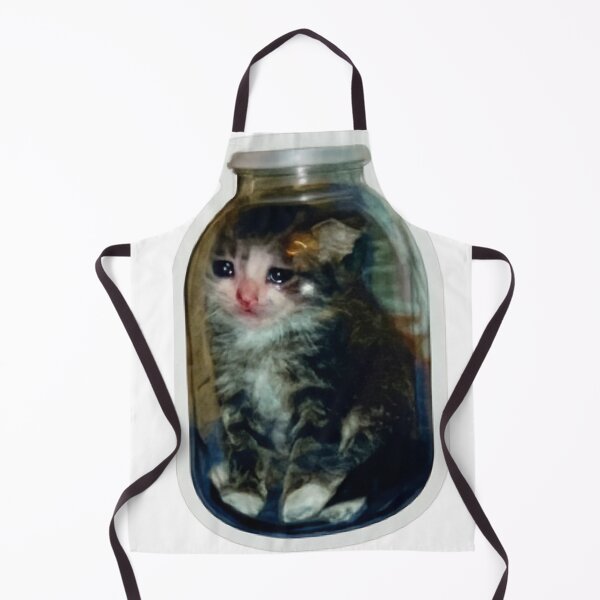 Item preview, Sad Crying Cat in a Jar - Realistic Meme Collection designed and sold by PixelsTelas.