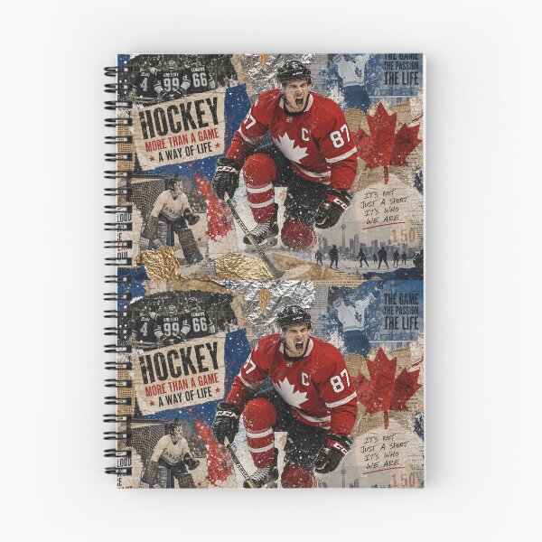 Item preview, ICE RUSH — Vibrant Hockey Collage Poster (Mixed‑Media, Energetic) designed and sold by Jandedan.