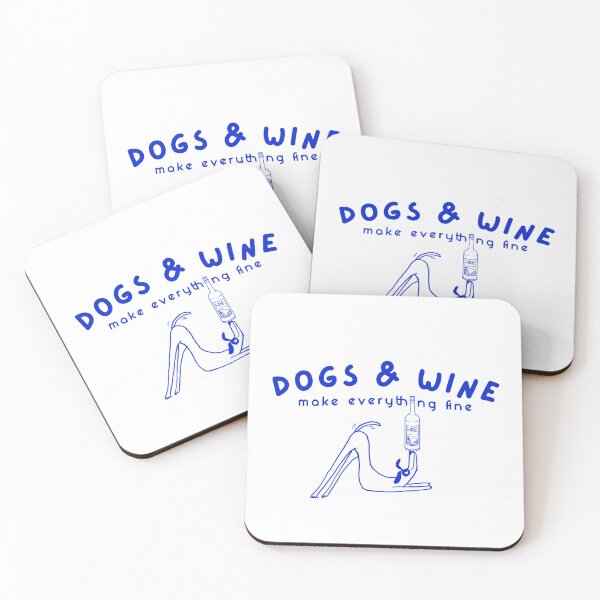 Item preview, Dogs & Wine Make Everything Fine | Cute Minimal Dog Lover Design designed and sold by romelleworks.