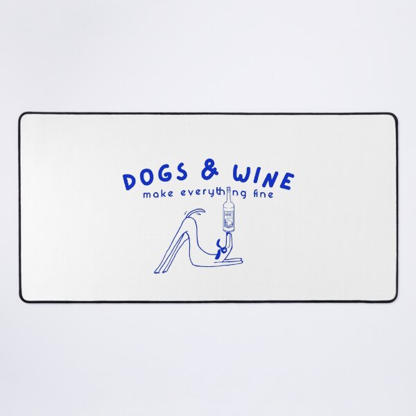 Item preview, Dogs & Wine Make Everything Fine | Cute Minimal Dog Lover Design designed and sold by romelleworks.