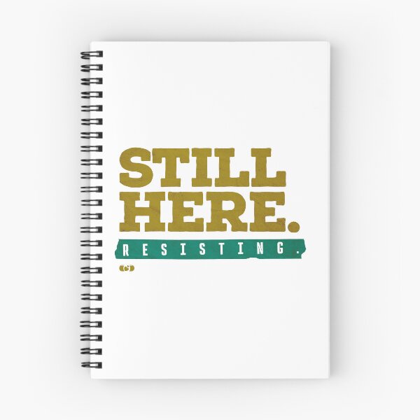Item preview, Still Here Resisting — Bold Typography Mental Health Art designed and sold by Decorador de Corazones.