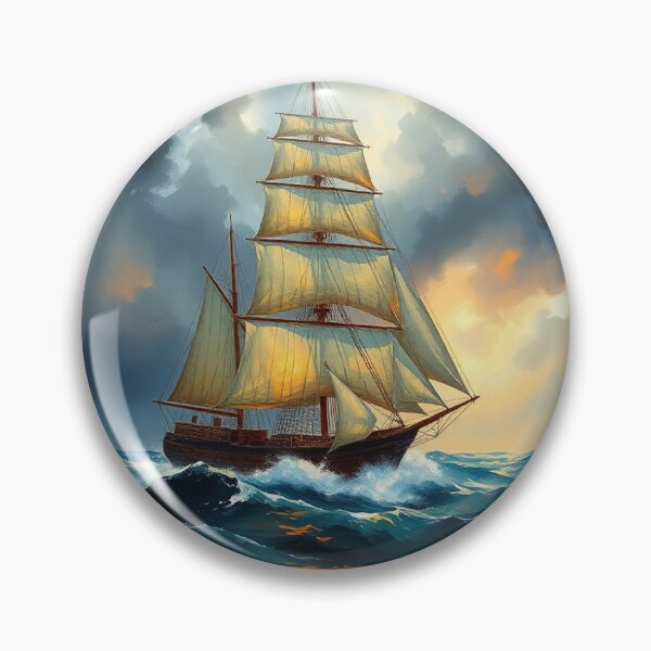 Item preview, Sailingboat in a storm on the North Sea. designed and sold by oldMastersofart.