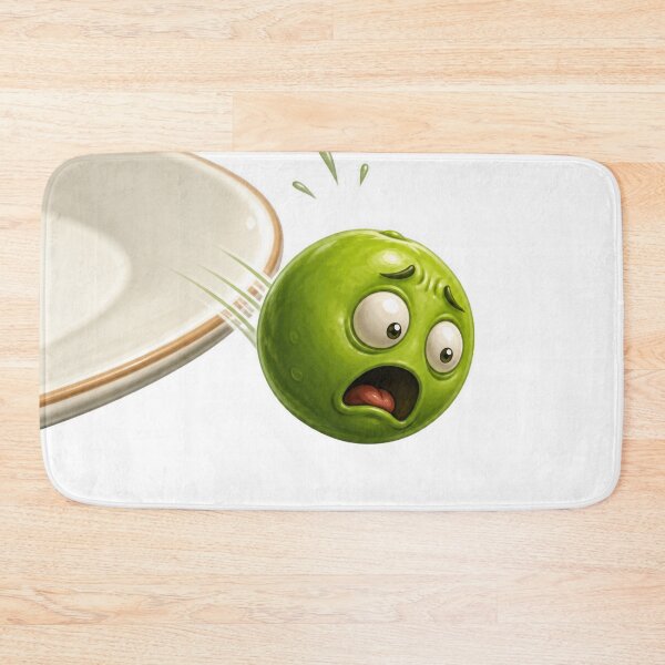 Item preview, Panicked Lime Cartoon Character Being Knocked Off Plate designed and sold by jgvisualarts.