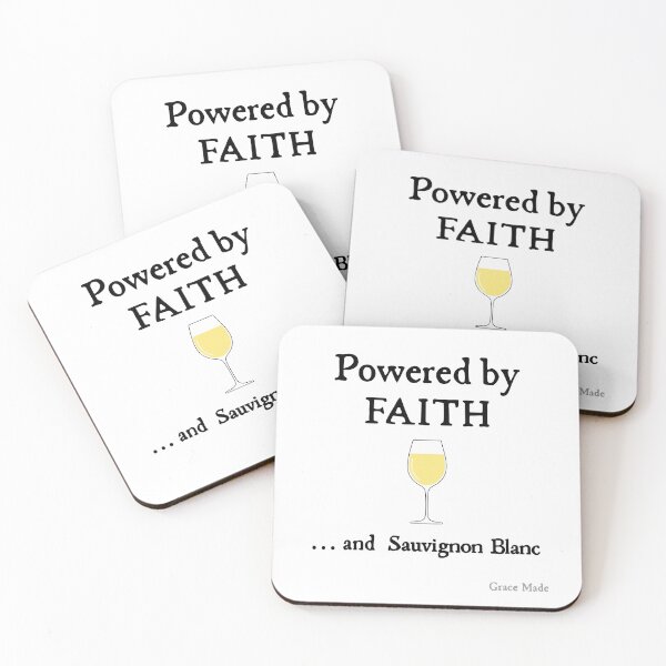 Item preview, Powered by Faith... and Sauvignon Blanc designed and sold by GraceMadeArt.