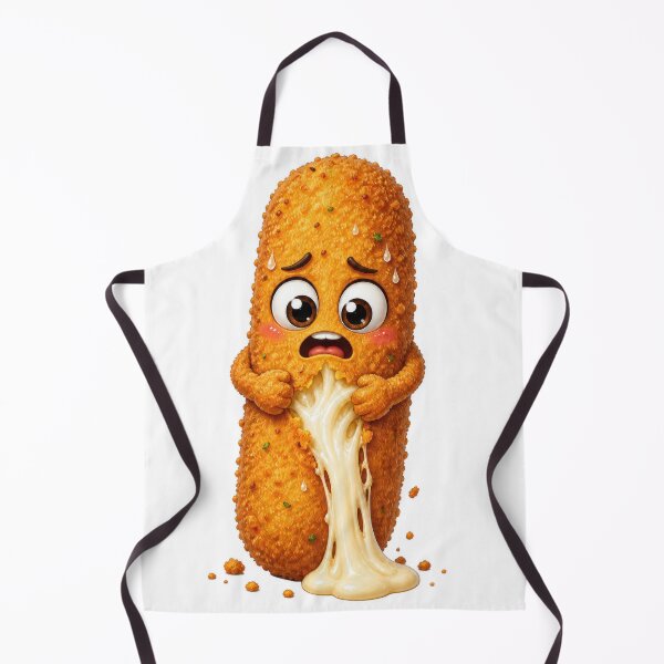 Item preview, Anxious Mozzarella Stick Cartoon Character Pulling Apart designed and sold by jgvisualarts.