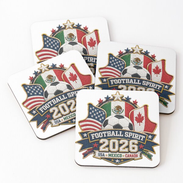 Item preview, Football Spirit 2026 USA Mexico Canada Patch Design designed and sold by emaga.