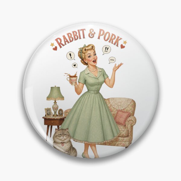 Item preview, Rabbit & Pork | Funny Vintage 1950s Cockney Rhyming Slang Retro British Humour Chatterbox Gift Art Print designed and sold by HOODYBUDSTYLES.