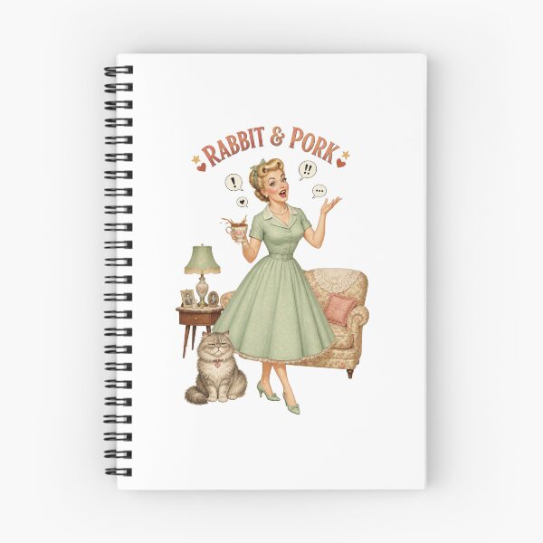 Item preview, Rabbit & Pork | Funny Vintage 1950s Cockney Rhyming Slang Retro British Humour Chatterbox Gift Art Print designed and sold by HOODYBUDSTYLES.
