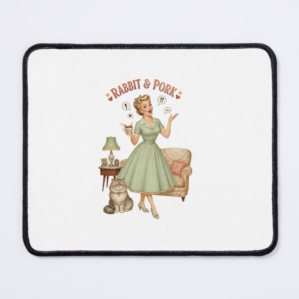 Item preview, Rabbit & Pork | Funny Vintage 1950s Cockney Rhyming Slang Retro British Humour Chatterbox Gift Art Print designed and sold by HOODYBUDSTYLES.