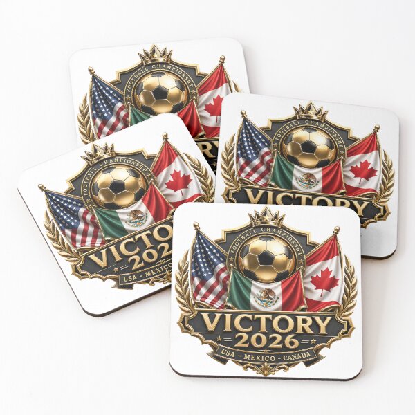 Item preview, Victory 2026 USA Mexico Canada Football Crest designed and sold by emaga.