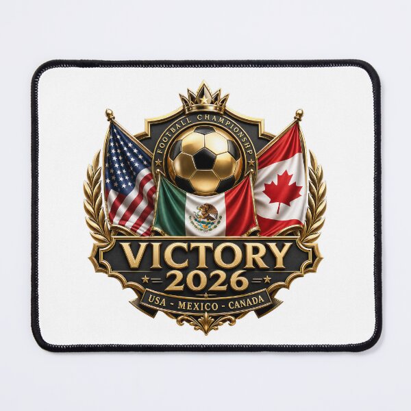 Item preview, Victory 2026 USA Mexico Canada Football Crest designed and sold by emaga.
