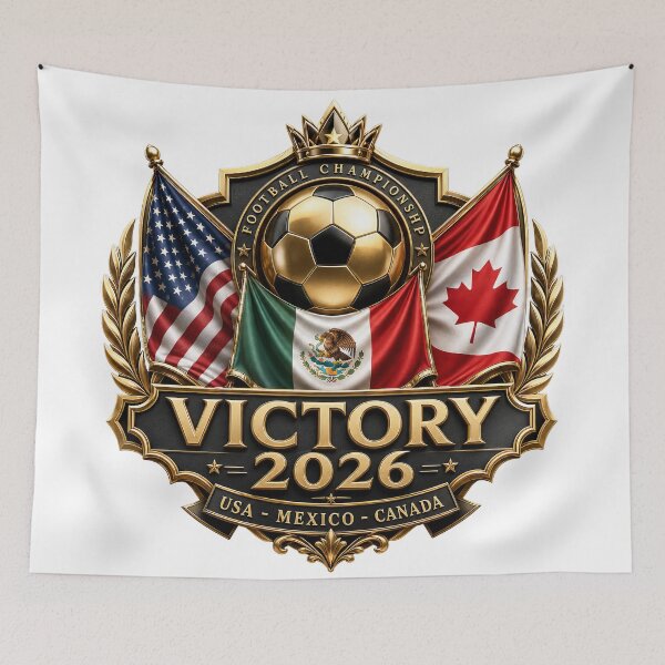 Item preview, Victory 2026 - North American Football Crest designed and sold by Emaga Digital Studio.