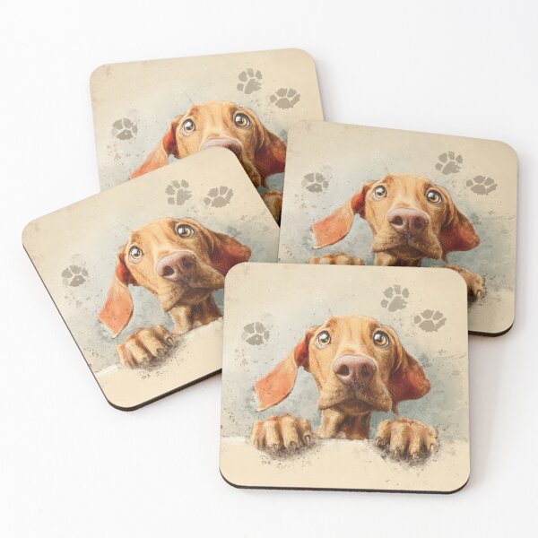 Item preview, Vizsla Peeking over Wall 01 designed and sold by Elisabeth Lucas.